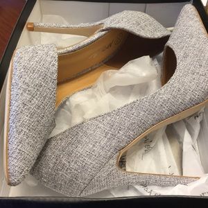 NastyGal Grey & White Heels NWT